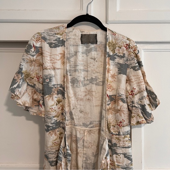 Reformation Mini Linen Ruffled Dress - Picture 2 of 5